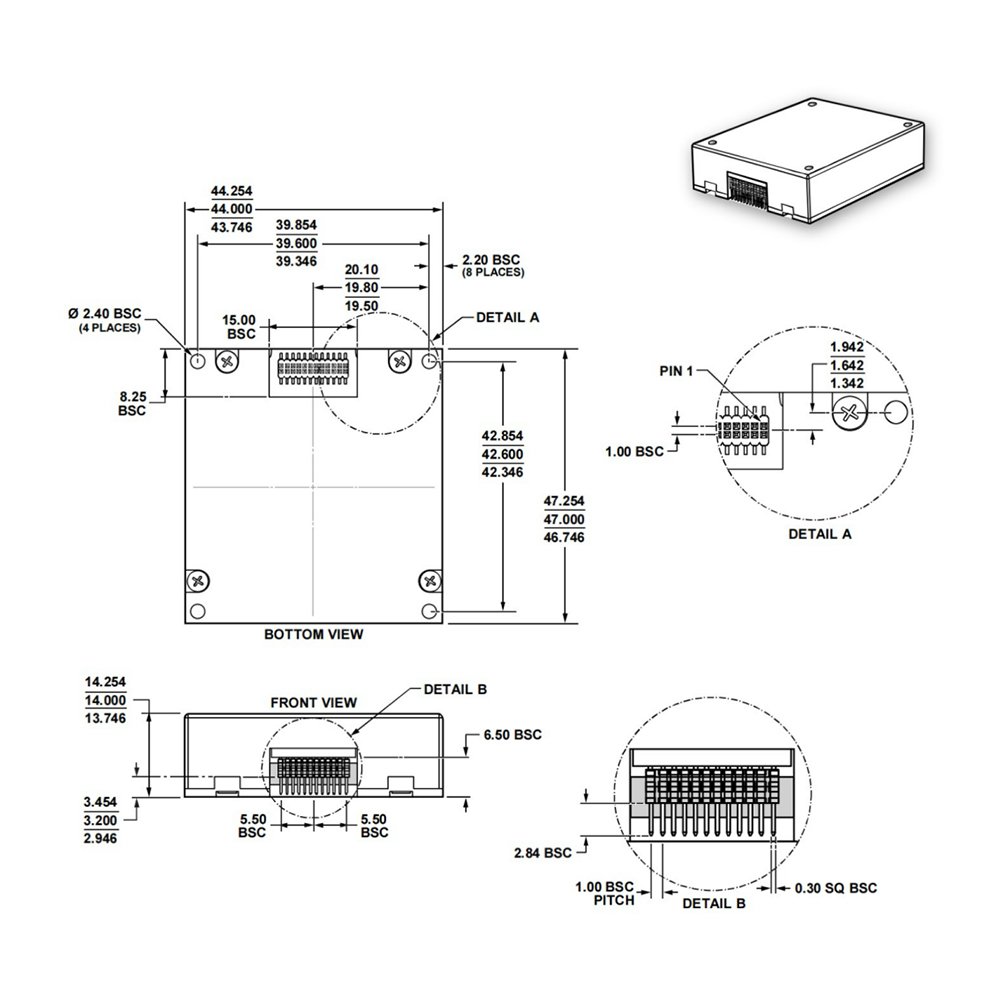 MEMS IMUs Product Drawing