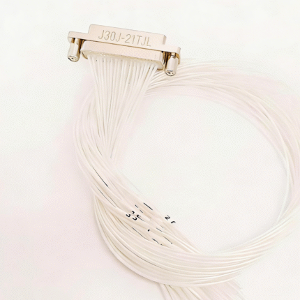 J30J Series Micro Rectangular Electrical Connector, J30J-21tjl-100cm