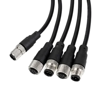 M12 connector cable assembly, industrial circular connector, waterproof IP67 IP68 IP69K, A coded D coded X coded connector for automation and Ethernet systems