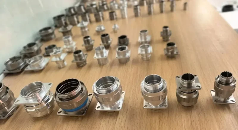 Various backshells for D38999 connectors with straight and right-angle designs