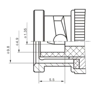 BNC Connector Interface Mating Dimensions-2 